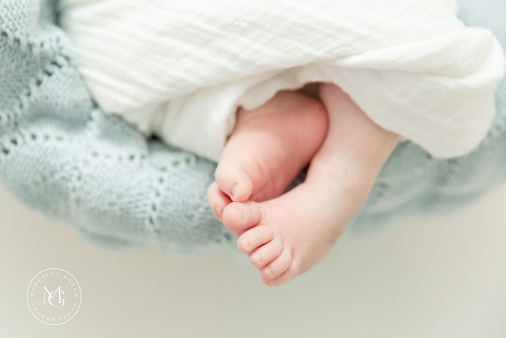 Newborn Lifestyle Session baby feet closeup