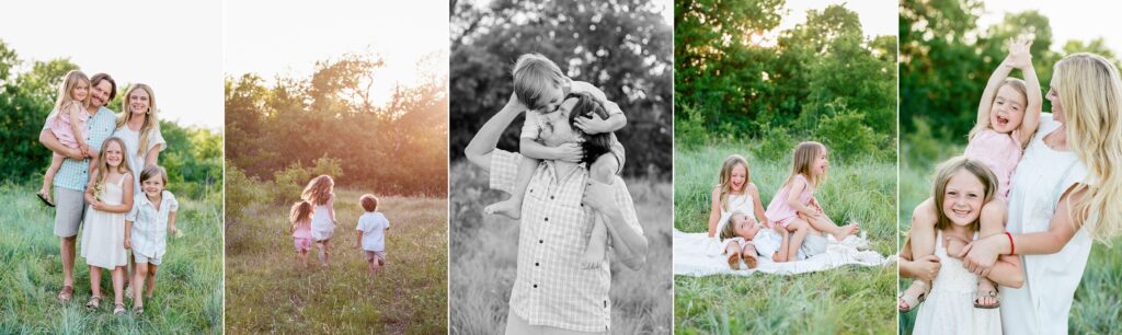 family photos at a spring Mini Session in Fort Worth